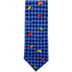 Dr. Seuss "One Fish, Two Fish, Red Fish, Blue Fish" Classic Tie Checkered Blue